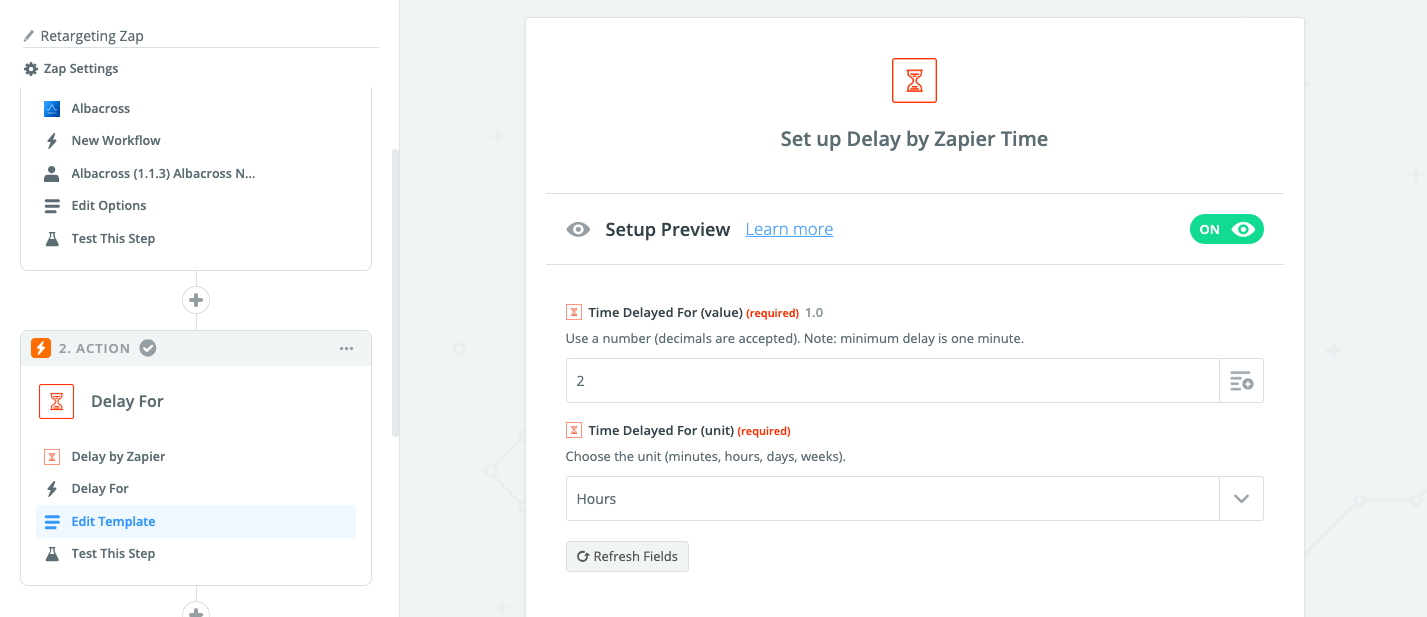 Delay by Zapier to let the visitor register himself