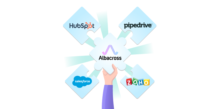 Albacross integrates with salesforce, hubspot, zapier
